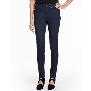 🛍️Eileen Fisher Organic Cotton Stretch Skinny Jeans Dark Wash Mid Rise
